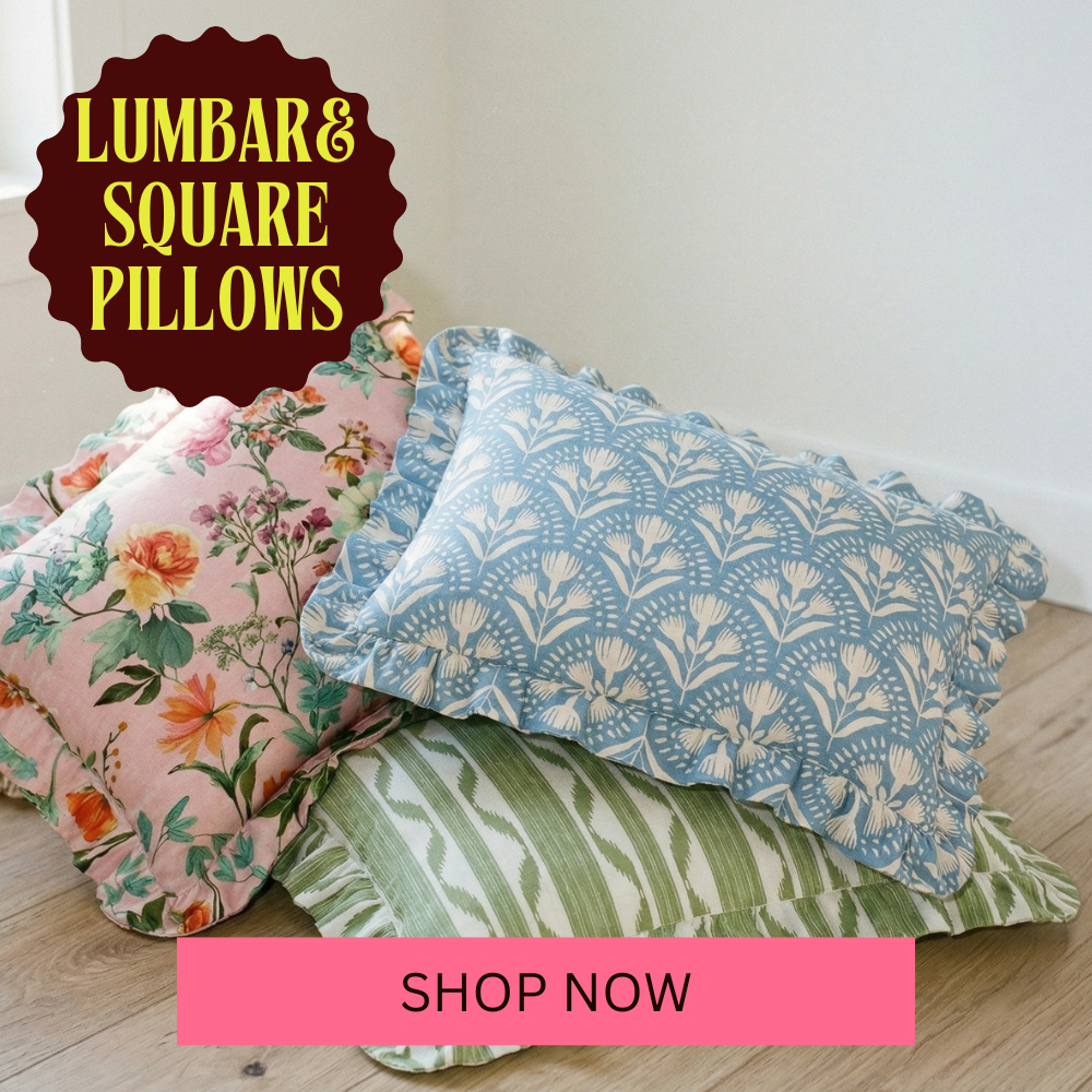 Ruffled Square & Lumbar Pillows