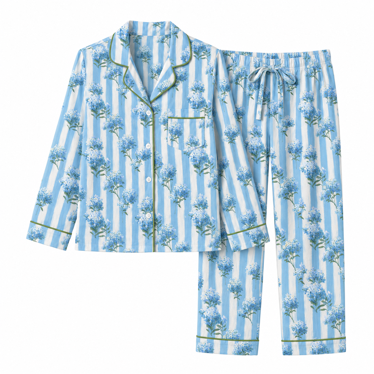 Hyadrangea Long Sleeved Pajama Set | PJs