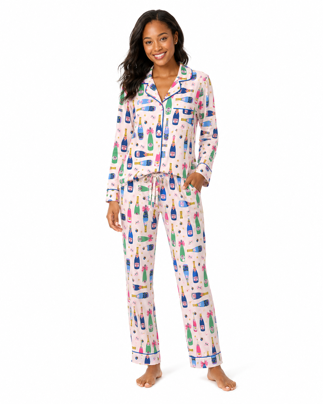 Festive Fizz Long Sleeved Pajama Set | PJs