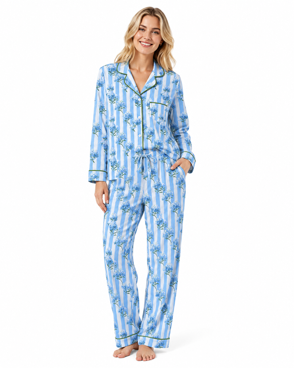 Hyadrangea Long Sleeved Pajama Set | PJs