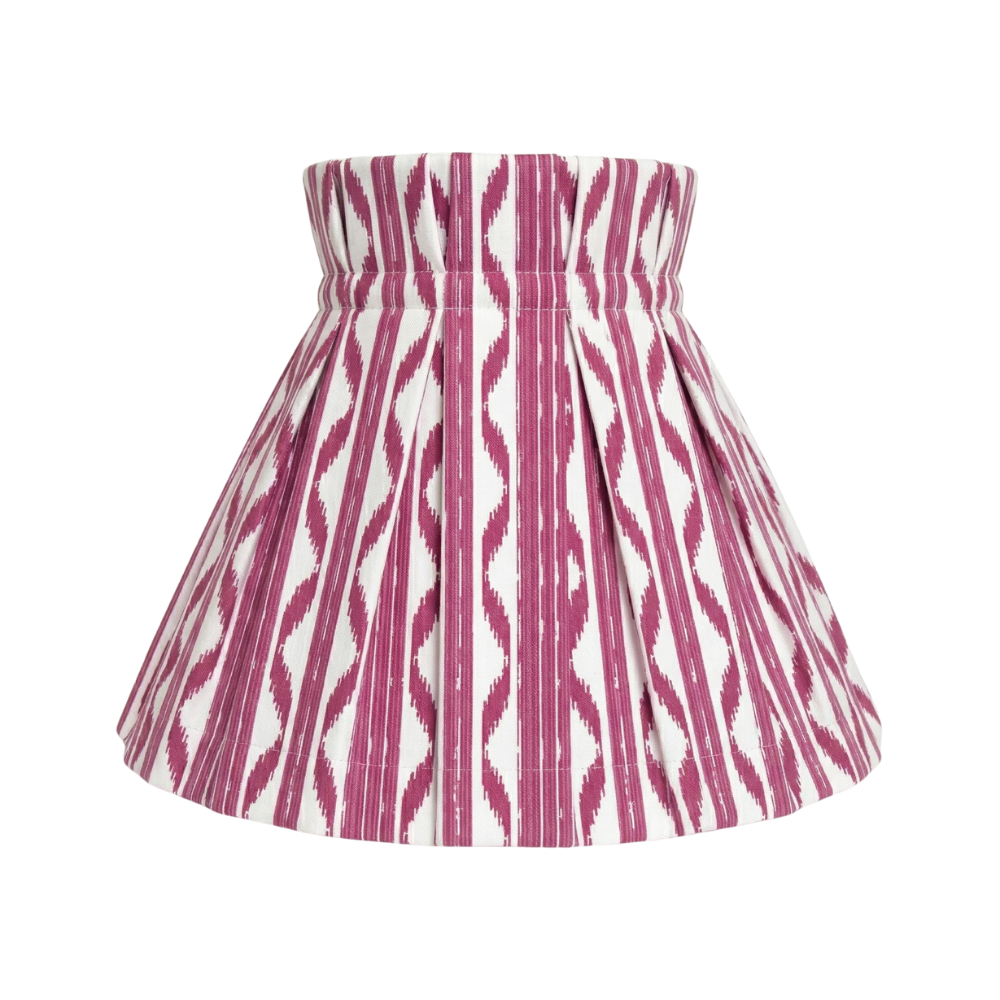 shade cover with pink and white pattern on a white background