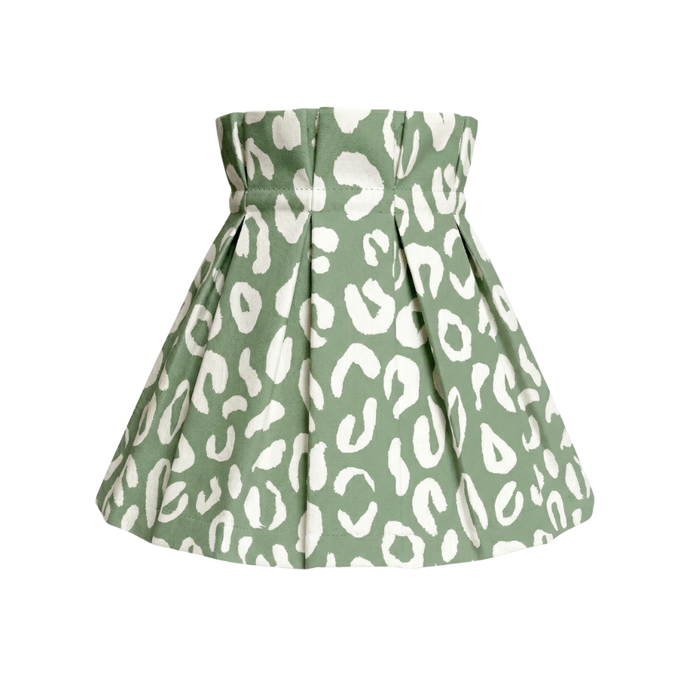 Green shade cover with white pattern on a white background