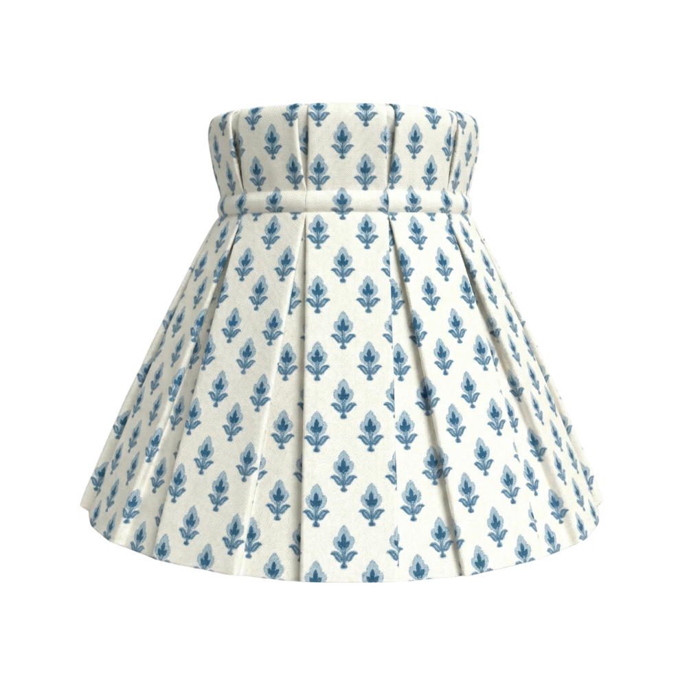 Bitty Block Blue Lampshade Cover | LED Lampshade Skirt