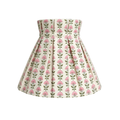 Floral patterned shade cover on a white background