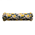 Roll of paper with lemon pattern on a white background