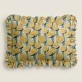 Rectangular tray with lemon pattern on a white background