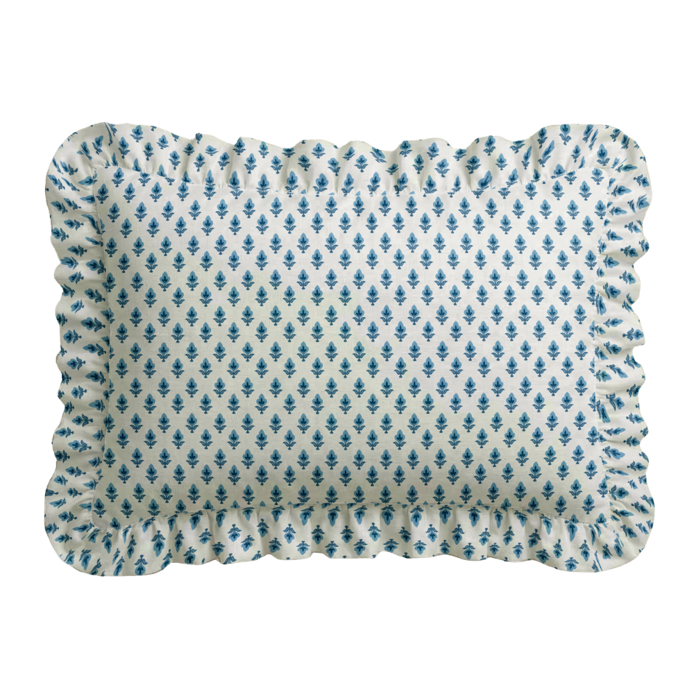 Personalized Ruffled Embroidered Pillow | Custom Pillow