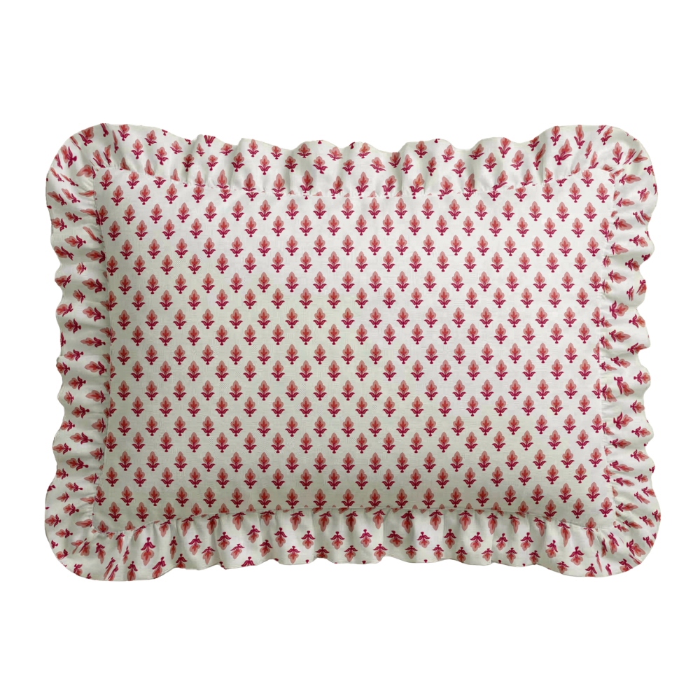 Personalized Ruffled Embroidered Pillow | Custom Pillow