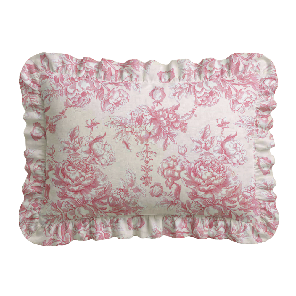 Personalized Ruffled Embroidered Pillow | Custom Pillow