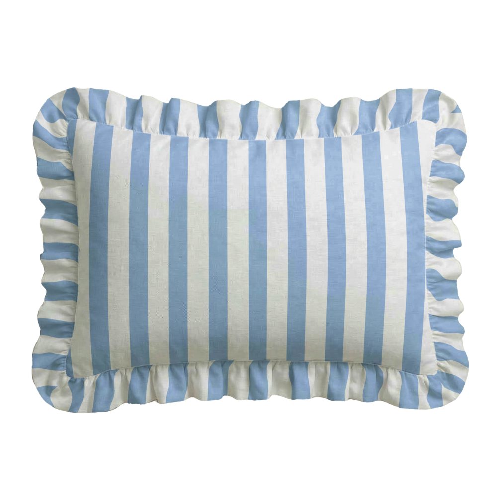 Personalized Ruffled Embroidered Pillow | Custom Pillow