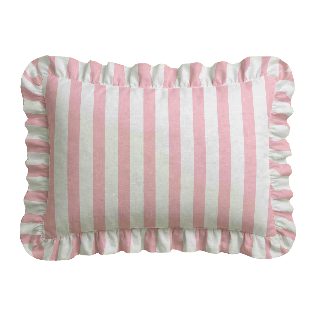 Personalized Ruffled Embroidered Pillow | Custom Pillow