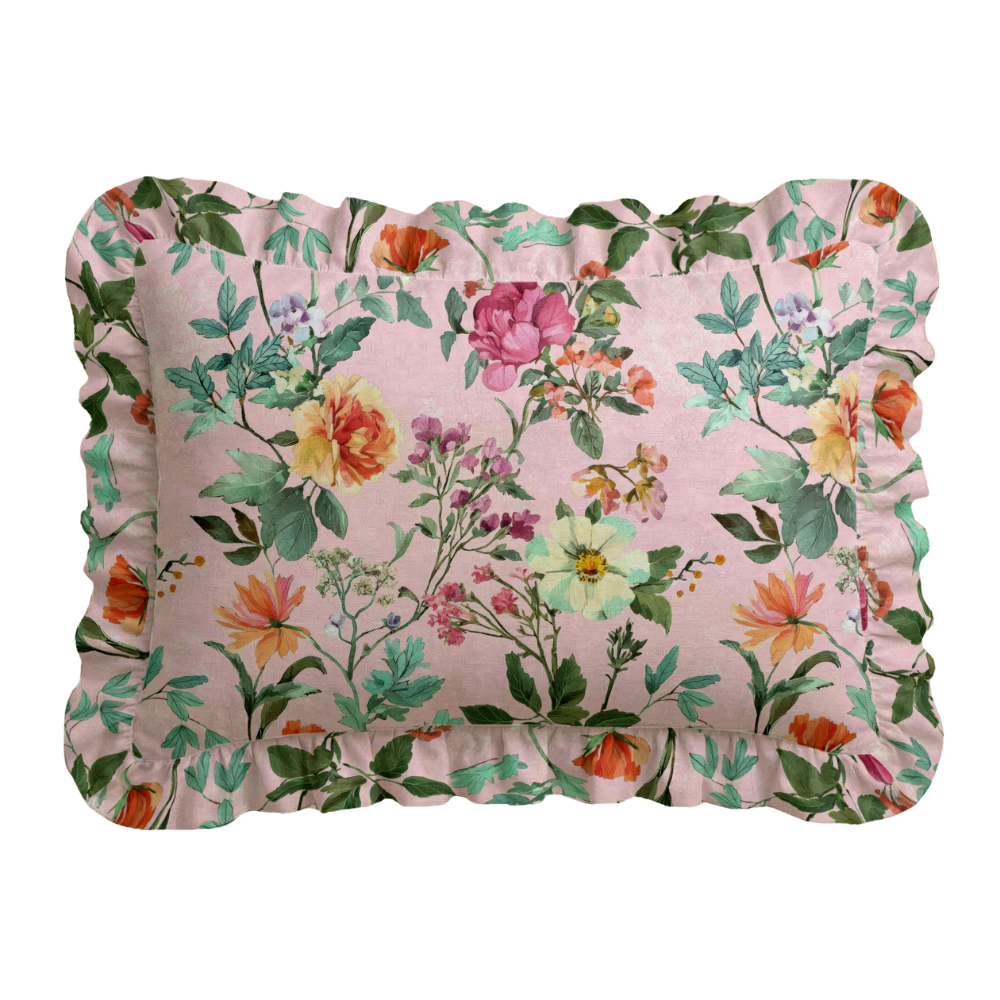 Personalized Ruffled Embroidered Pillow | Custom Pillow