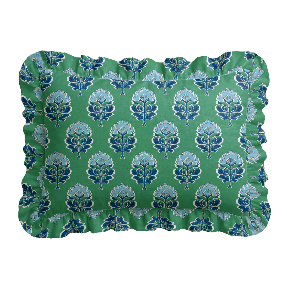 Personalized Ruffled Embroidered Pillow | Custom Pillow