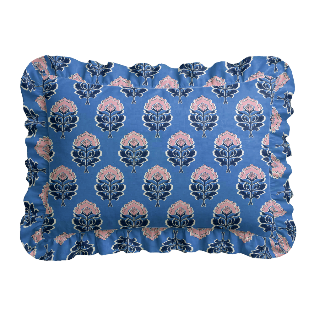 Personalized Ruffled Embroidered Pillow | Custom Pillow