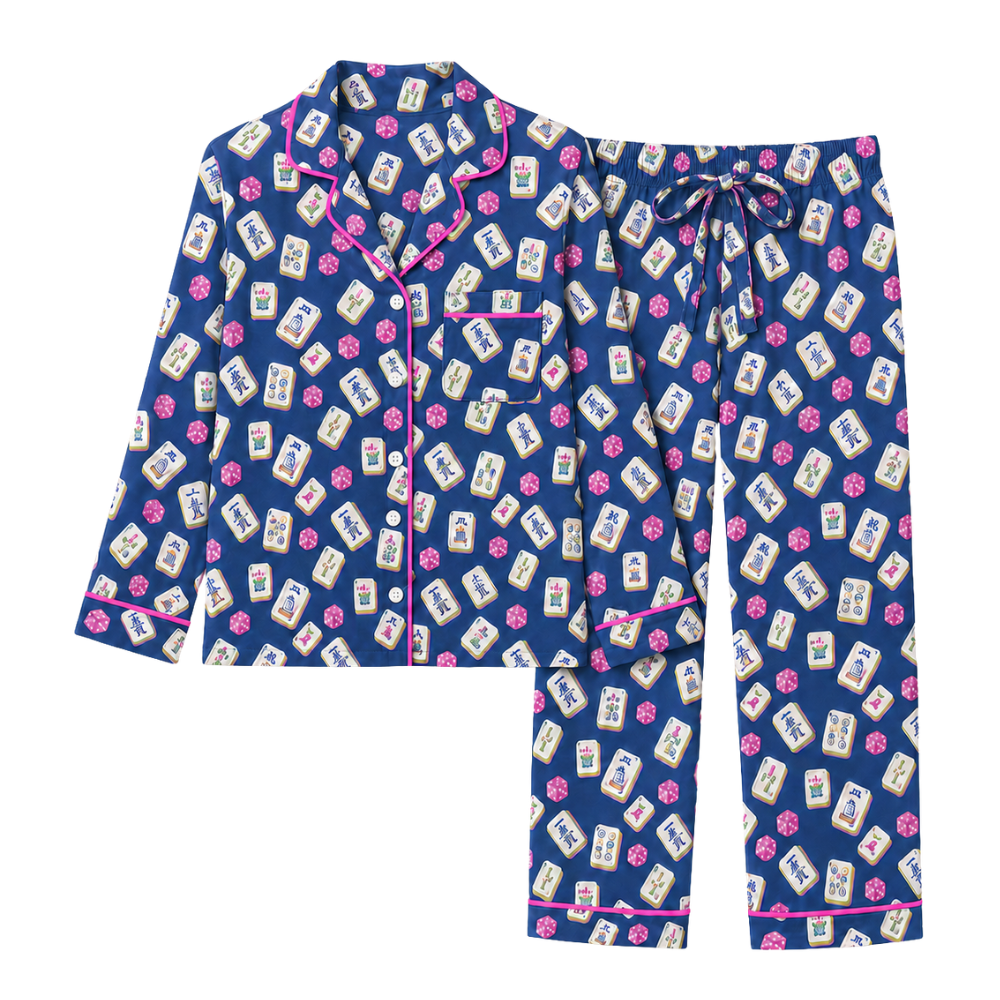 Mahjong Mojo Long Sleeved Pajama Set | PJs